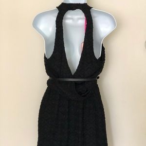 Candie's Dresses - NWT! Candie’s Black Gauze Surplice Halter Dress Candie's Dresses - NWT! Candie’s Black Gauze Surplice Halter Dress